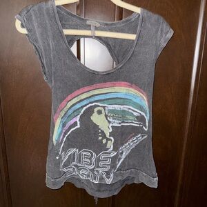 Gray Graphic Tank Top